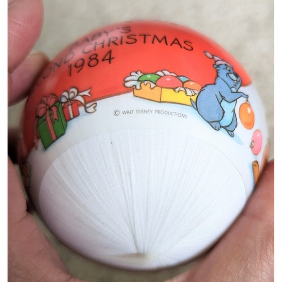 Hallmark Baby's 2nd Christmas 1984 Winnie the Pooh Satin Ball Ornament - Picture 6 of 8